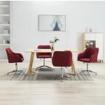 Wiśniowe Krzesła biurowe z regulacją wysokości - 4 sztuki w nowoczesnym stylu drewniane marki vidaxl 