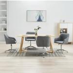 Jasnoszare Krzesła biurowe z regulacją wysokości - 4 sztuki w nowoczesnym stylu drewniane marki vidaxl 