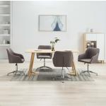 Taupe Krzesła biurowe z regulacją wysokości - 4 sztuki w nowoczesnym stylu drewniane marki vidaxl 