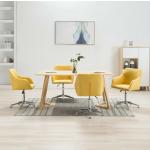 Żółte Krzesła do jadalni z regulacją wysokości - 4 sztuki w nowoczesnym stylu drewniane marki vidaxl 
