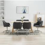 Ciemnoszare Krzesła biurowe z regulacją wysokości - 6 sztuk w nowoczesnym stylu drewniane marki vidaxl 