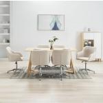 Kremowe Krzesła biurowe z regulacją wysokości - 6 sztuk w nowoczesnym stylu drewniane marki vidaxl 