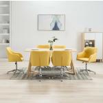 Żółte Krzesła do jadalni z regulacją wysokości - 6 sztuk w nowoczesnym stylu drewniane marki vidaxl 