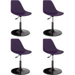 Purpurowe Krzesła obrotowe z regulacją wysokości - 4 sztuki z tworzywa sztucznego marki vidaxl 