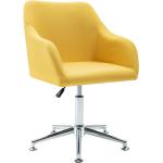 Żółte Krzesła do jadalni z regulacją wysokości w nowoczesnym stylu drewniane marki vidaxl 