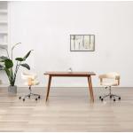 Kremowe Krzesła biurowe tapicerowane w nowoczesnym stylu marki vidaxl 