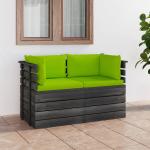 Zielone Sofy & Kanapy 2-osobowe z poduszkami z poliestru marki vidaxl 