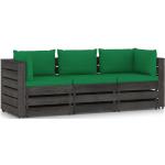 Zielone Zestawy mebli 3-osobowe z poduszkami marki vidaxl 