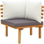 Brązowe Krzesła ogrodowe z poduszkami akacjowe marki vidaxl 