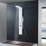 vidaXL Panel prysznicowy, aluminiowy, matowy, biały