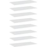 Białe Półki na książki na wysoki połysk - 8 sztuk z połyskiem marki vidaxl 