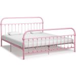 Różowe Łóżka do sypialni metalowe marki vidaxl 