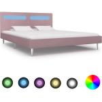 Różowe Łóżka do sypialni tapicerowane drewniane marki vidaxl 
