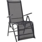 Czarne Krzesła ogrodowe rozkładane aluminiowe marki vidaxl 