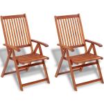 Brązowe Krzesła ogrodowe rozkładane woskowane - 2 sztuki w nowoczesnym stylu akacjowe marki vidaxl 
