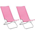 Różowe Krzesła turystyczne rozkładane - 2 sztuki z tkaniny marki vidaxl 