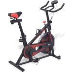 vidaXL Stacjonarny rower treningowy z pomiarem pulsu, czarno-czerwony