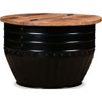 Czarne Stoliki kawowe ze schowkiem z drewna z recyklingu marki vidaxl 
