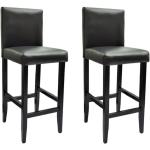 Czarne Krzesła stylowe - 2 sztuki w nowoczesnym stylu ze skóry syntetycznej marki vidaxl 
