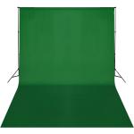 vidaXL System zawieszenia tła z zielonym tłem 500 x 300 cm
