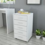 Białe Szafki biurowe z szufladami w nowoczesnym stylu drewniane marki vidaxl 