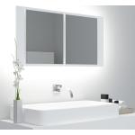 Białe Szafki łazienkowe z lustrem w nowoczesnym stylu marki vidaxl 