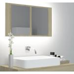 Brązowe Szafki łazienkowe z lustrem w nowoczesnym stylu marki vidaxl 