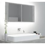 Szare Szafki łazienkowe z lustrem w nowoczesnym stylu marki vidaxl 