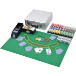vidaXL Zestaw do gry w pokera i blackjacka, 600 żetonów laserowych, aluminium