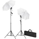 vidaXL Zestaw oświetleniowy do studio ze statywami i parasolkami