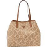 Brązowe Shopper bags damskie w nowoczesnym stylu marki Guess Vikky 