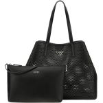 Czarne Shopper bags damskie w nowoczesnym stylu marki Guess Vikky 