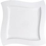 Białe Talerze kwadratowe ceramiczne marki Villeroy & Boch New Wave 