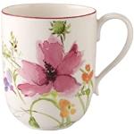 Villeroy und Boch - Mariefleur Basic Latte Macchiato, piękny kubek do kawy z fantazyjną dekoracją kwiatową z porcelany premium, 480 ml, 1 sztuka (1 opakowanie)