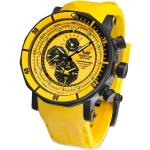 Żółte Mechaniczne Zegarki na rękę męskie w nowoczesnym stylu z chronografem z paskiem NATO marki VOSTOK 
