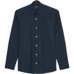 Niebieskie Koszule eleganckie męskie z długimi rękawami gładkie w stylu casual z popeliny marki Marc O'Polo w rozmiarze XL 