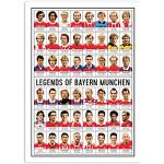 WALL EDITIONS Plakat artystyczny - Legends of Bayern Munchen - Olivier Bourdereau - Format : 50 x 70 cm