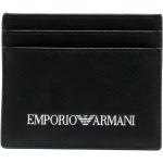 Czarne Etui na karty kredytowe męskie eleganckie marki Emporio Armani 