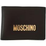 Czarne Etui na karty kredytowe męskie eleganckie marki MOSCHINO 