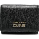 Czarne Portfele męskie eleganckie dżinsowe marki VERSACE Jeans Couture 