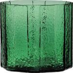 Zielone Wazony szklane marki Hübsch o wysokości 20 cm 