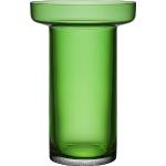 Zielone Wazony szklane przezroczyste w stylu retro o wysokości 23 cm 