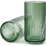 Zielone Wazony szklane marki Lyngby o wysokości 20 cm 