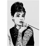 Wee Blue Coo Audrey Hepburn tatuaż atramentowy iko