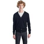 Czarne Swetry na guziki męskie z motywem Wenecji eleganckie z dekoltem w serek na zimę w rozmiarze XL 