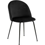 Czarne Krzesła stylowe rozkładane w nowoczesnym stylu aksamitne marki ELIOR 