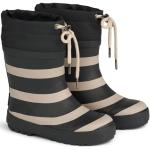 Wheat Unisex dziecięce buty termiczne, kalosze z nadrukiem Junior, rozmiary dla chłopców i dziewczynek, 100% naturalny kauczuk, buty przeciwdeszczowe, 0040 Black Stripe, 26 EU