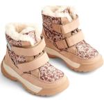 Wheat Unisex dziecięce buty zimowe Millas Klett Tex Print, skóra, 50% tkanina, oddychające, wodoszczelne buty śnieżne, 2031 Rose Dawn, 33 EU