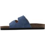 Niebieskie Sandały skórzane damskie z zamszu na lato w rozmiarze 40 
