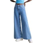 Niebieskie Szerokie jeansy damskie dżinsowe marki Calvin Klein 